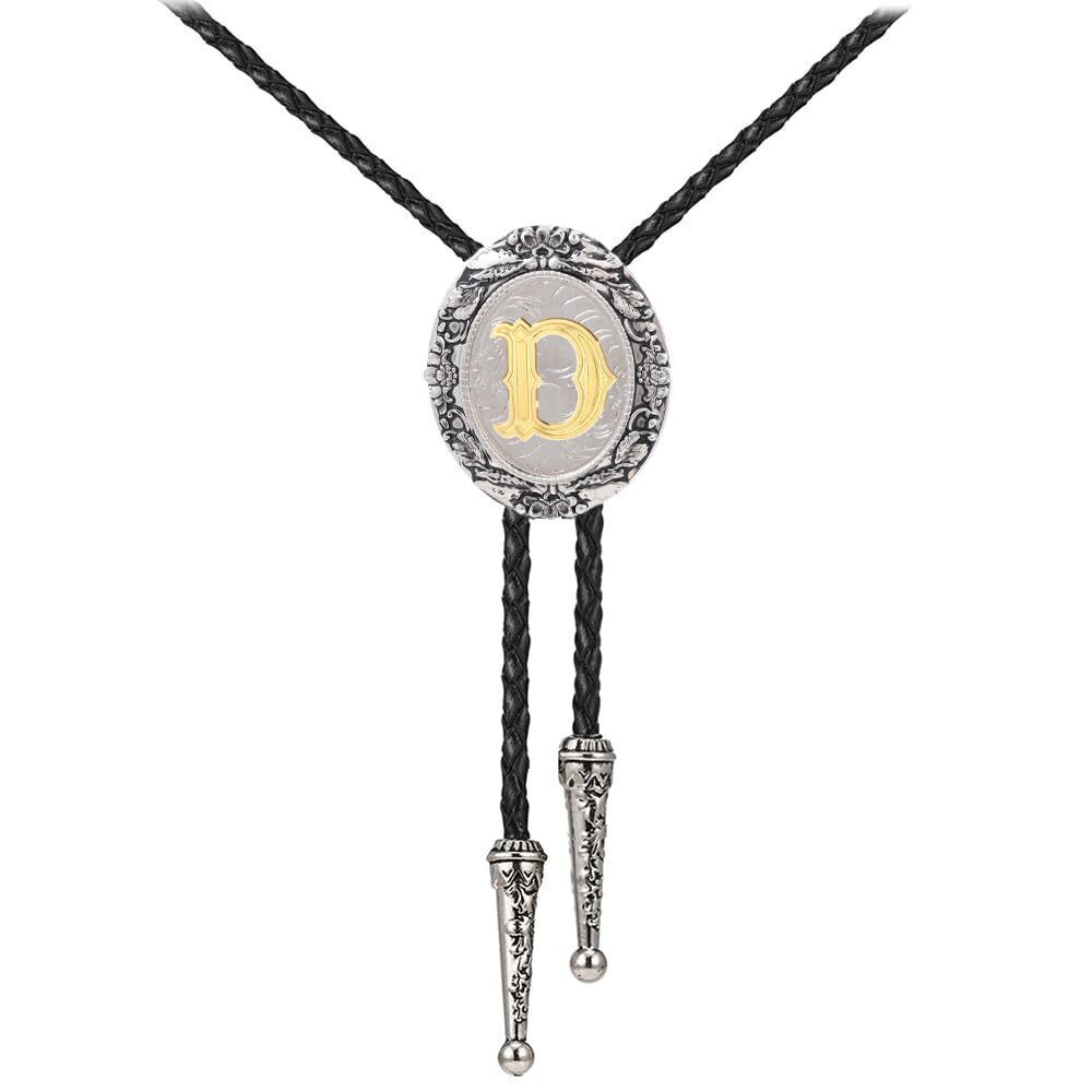 5277 Bolo Tie Initial Bolo Ties Cowboy Neck Tie for Western Native American